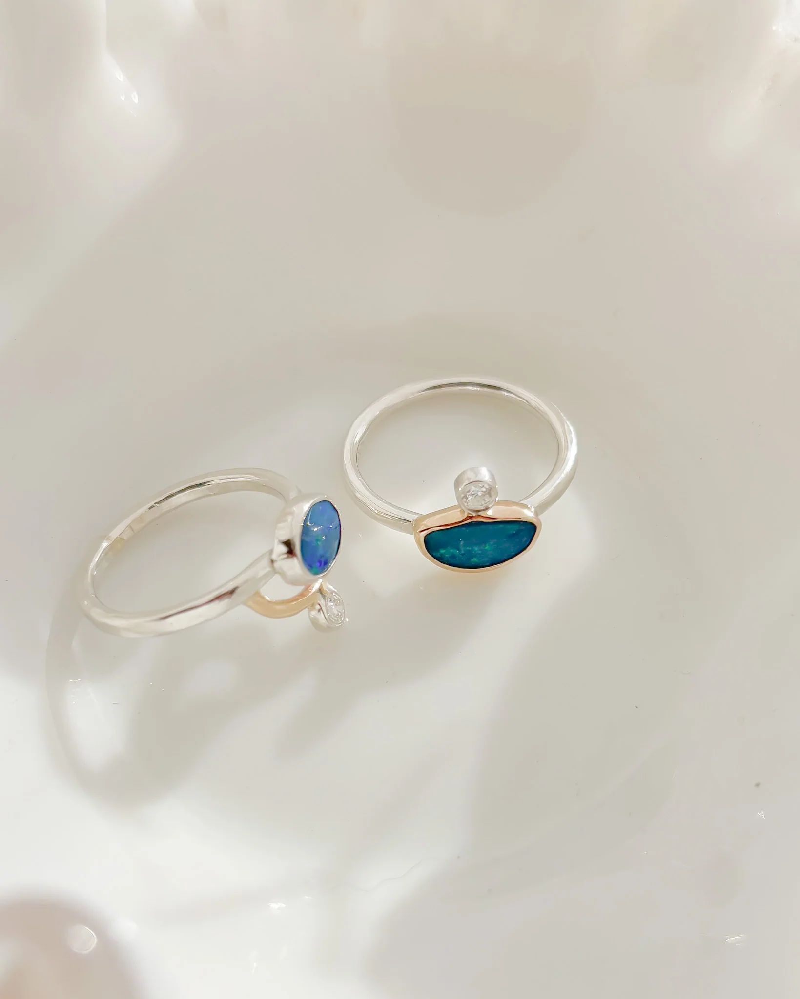CALLISTO// opal + diamond arc ring - Image 6