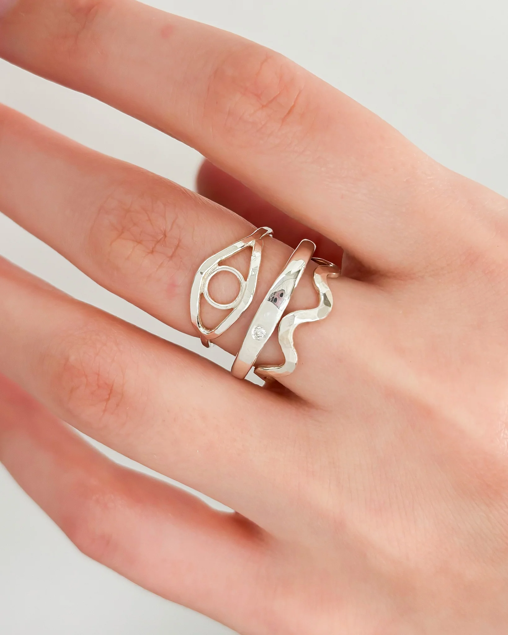 SIGNET SLICE// tiny diamond stacker - Image 6